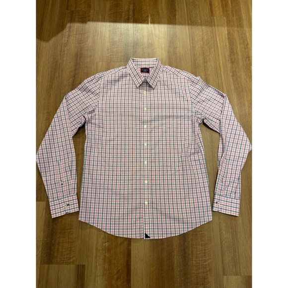 UNTUCKit Other - UNTUCKit Button Down Shirt Mens Large Tall Slim Pink Plaid Dolcetto 01065